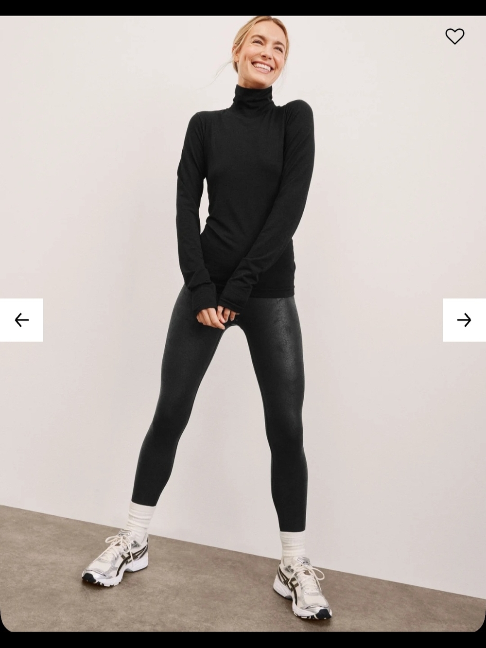 Beyond Yoga Black High-Waist Faux-Leather Leggings - Picture 2 of 9
